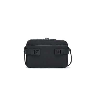 FERRAGAMO EAST-WEST CROSSBODY BAG WITH GANCINI BUCKLES 241304 (24*16*6cm)